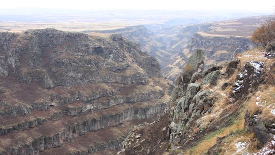Armenian landscape next to Saghmosavank monastery. Armenian landscape next to Saghmosavank monastery.
