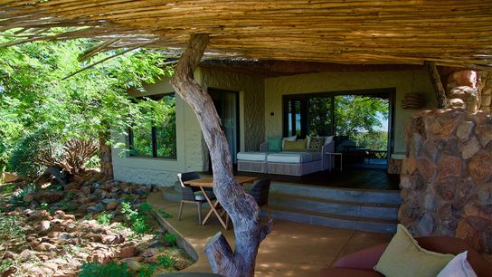 Accommodations at Tswalu befit the reserve’s reputation as a provider of high-end safaris. 