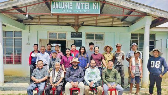 A community awareness event with local villagers, forest department officials and scientists.