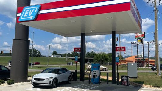 The Racetrac chain of convenience stores has installed electric vehicle chargers at eight stores in three states, having found that the business case “is holding up pretty well.”