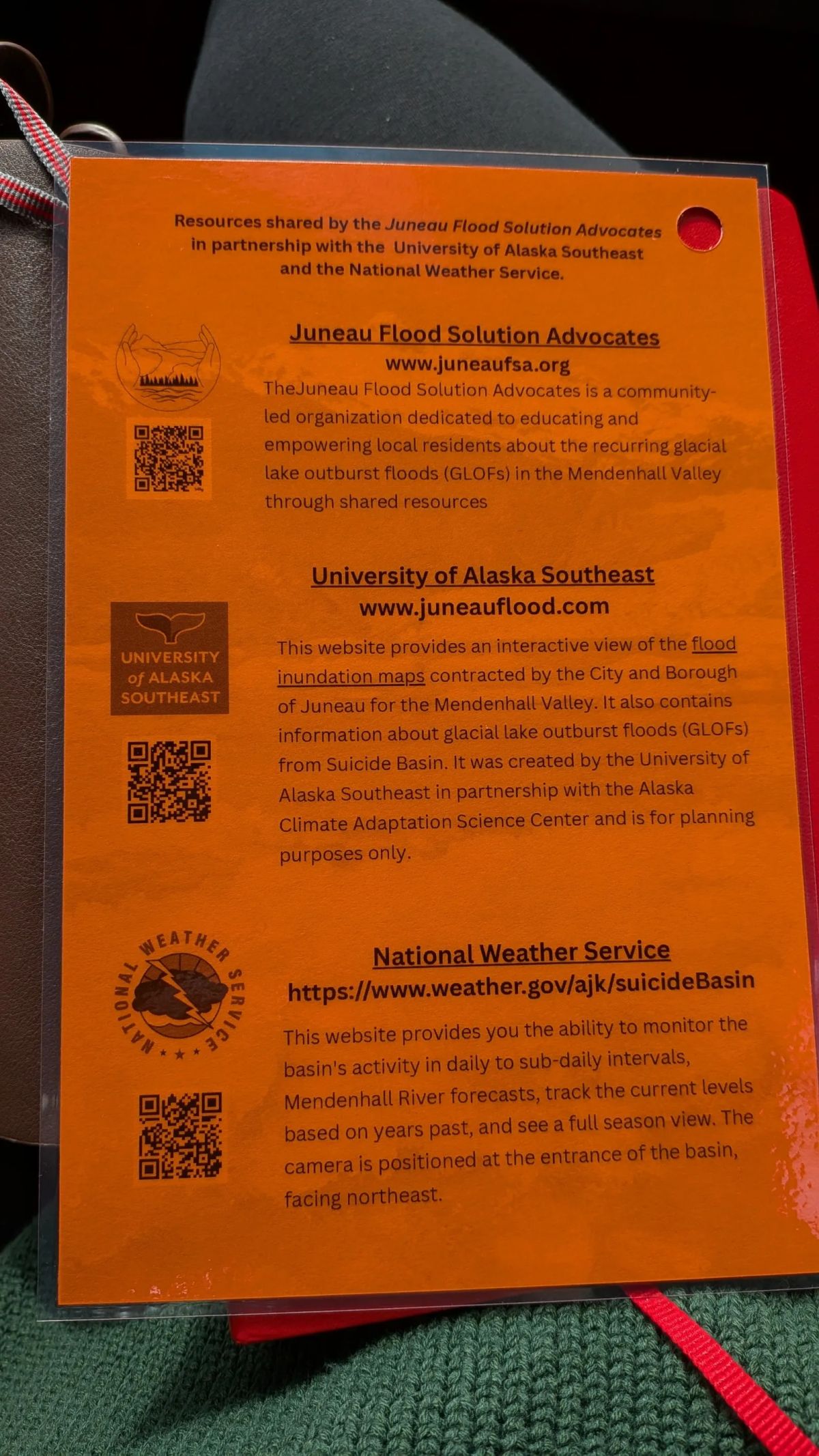 Residents created and distributed flyers with a QR code to the flood dashboard.