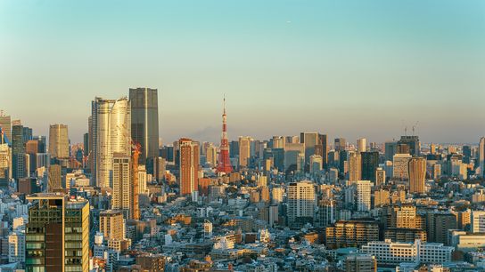 The sun sets on Tokyo, Japan, the city where the modeling experiment was conducted. The sun sets on Tokyo, Japan, the city where the modeling experiment was conducted.
