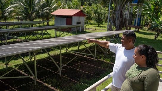 The aguaje processing plant in Puerto Industrial is powered by solar panels, obtained under the Profonanpe project.